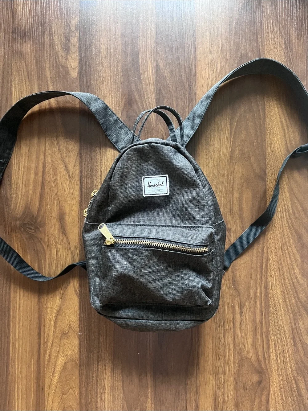 Herschel Supply Company Gray Mini Backpack with Gold Zipper